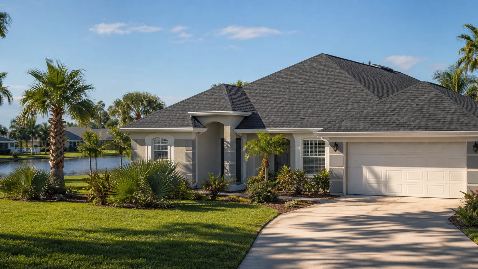 Tampa Bay area home with a finished residential roof